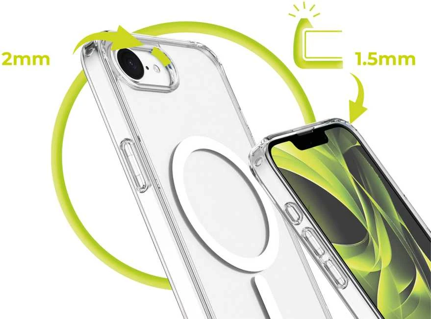 Mobile Origin Exkluzivni Mobile Origin hibridinis „MagSafe“ dėklas, skaidrus – „iPhone 16e“