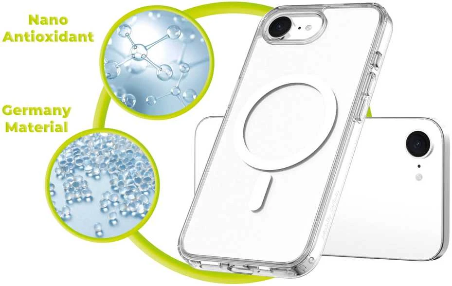 Mobile Origin Exkluzivni Mobile Origin hibridinis „MagSafe“ dėklas, skaidrus – „iPhone 16e“