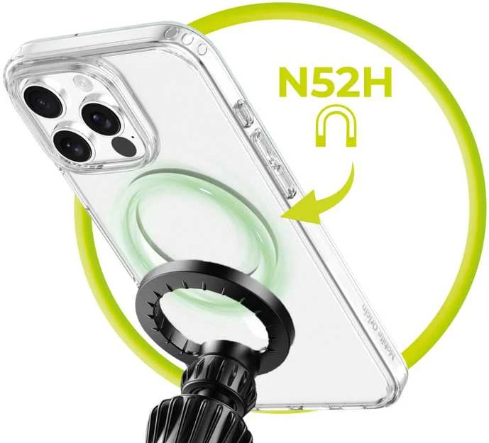 „Mobile Origin“ hibridinis „MagSafe“ dėklas, skaidrus – „iPhone 16 Pro“
