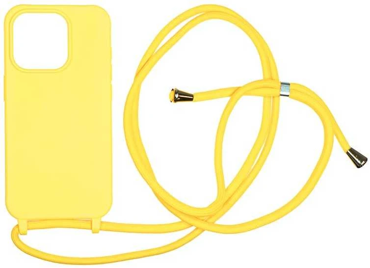 Mobile Origin Dėklas su virve, geltonas – iPhone 15 Pro
