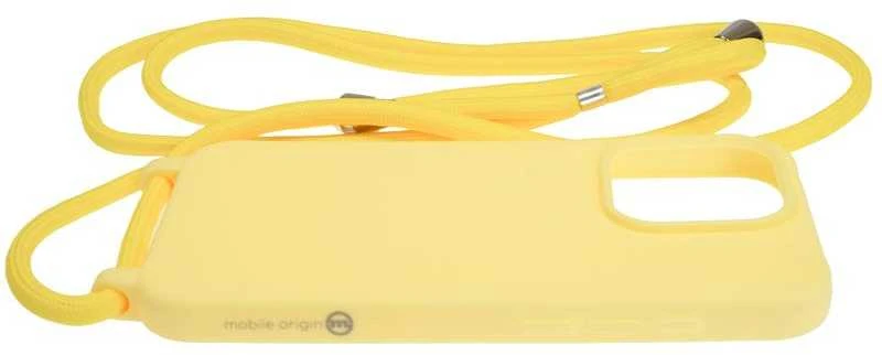 Mobile Origin Dėklas su virve, geltonas – iPhone 15 Pro
