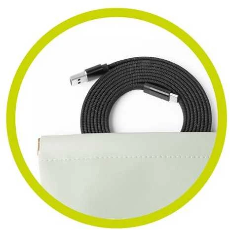 Mobile Origin Plokščias magnetinis patentuotas originalus USB-A į USB-C laidas, 1 m, juodas