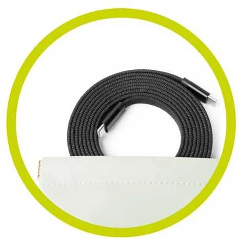 Mobile Origin Magnetinis plokščias patentuotas originalus USB-C į USB-C kabelis, 1 m, juodas