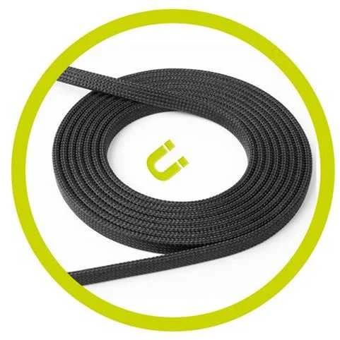 Mobile Origin Magnetinis plokščias patentuotas originalus USB-C į USB-C kabelis, 1 m, juodas