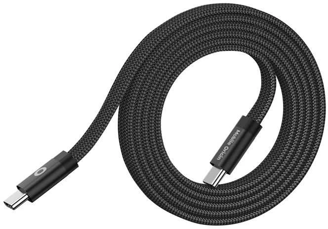 Mobile Origin Magnetinis plokščias patentuotas originalus USB-C į USB-C kabelis, 1 m, juodas