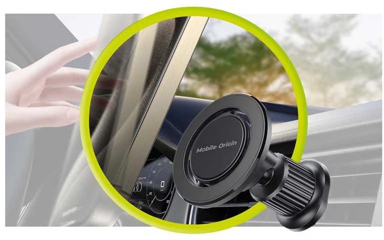 „Mobile Origin“ magnetinis automobilio laikiklis ventiliacijos angai MO9 su metaline plokštele
