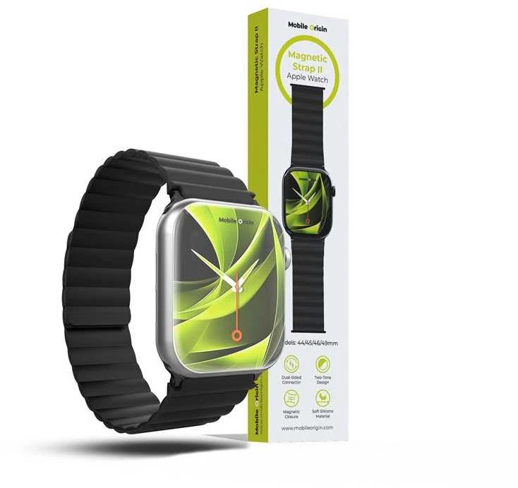 Mobile Origin Magnetinis laikrodžio dirželis II, juodas/juodas - Apple Watch 49mm/46mm/45mm/44mm
