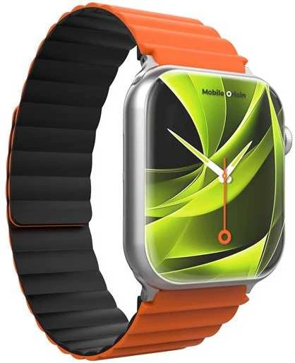 „Mobile Origin“ magnetinis laikrodžio dirželis II, oranžinis/juodas – „Apple Watch“ 49 mm / 46 mm / 45 mm / 44 mm