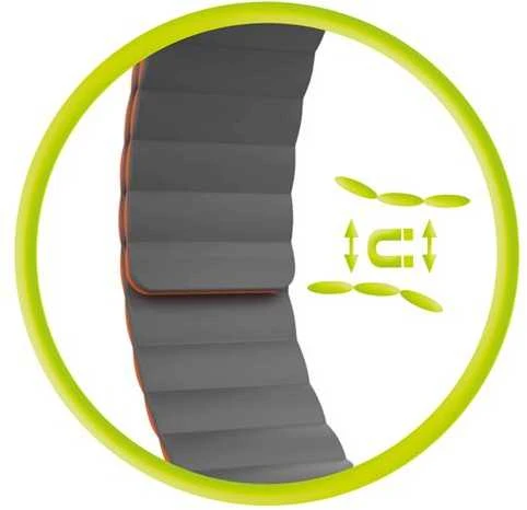 Mobile Origin Magnetinis laikrodžio dirželis II, oranžinis/pilkas - Apple Watch 49mm/46mm/45mm/44mm