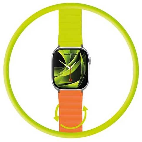 Mobile Origin magnetinis laikrodžio dirželis II, oranžinis/žalias - Apple Watch 49mm/46mm/45mm/44mm