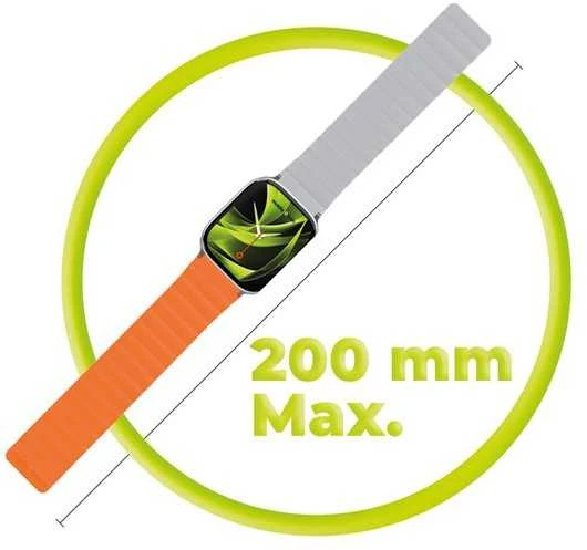 Mobile Origin Magnetinis laikrodžio dirželis II, oranžinis/pilkas - Apple Watch 49mm/46mm/45mm/44mm