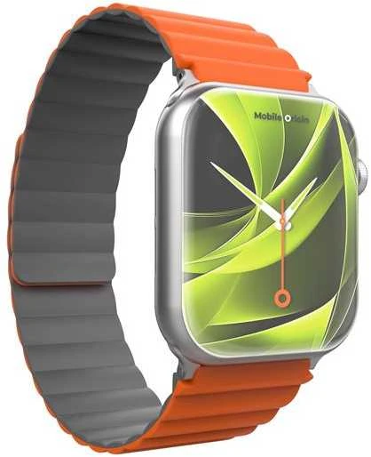 Mobile Origin Magnetinis laikrodžio dirželis II, oranžinis/pilkas - Apple Watch 49mm/46mm/45mm/44mm