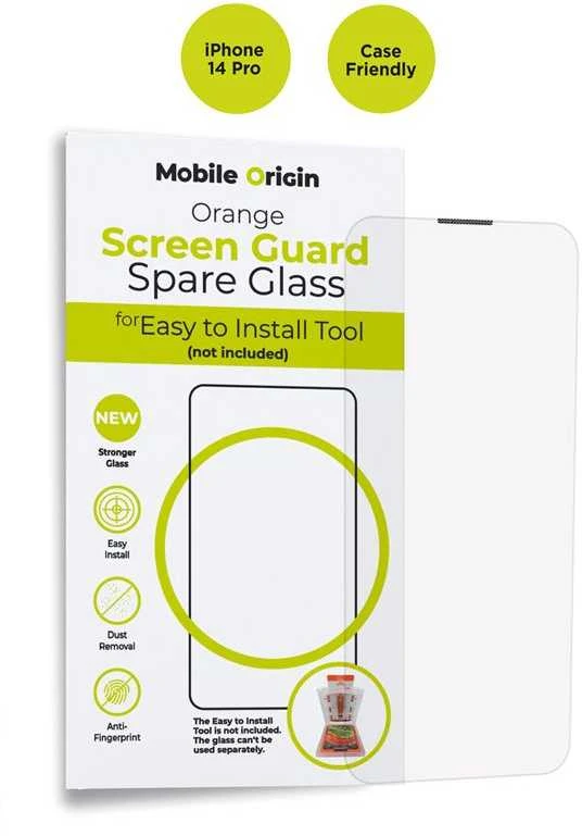 Mobile Origin Oranžinis ekrano apsauginis stiklas iPhone 14 Pro