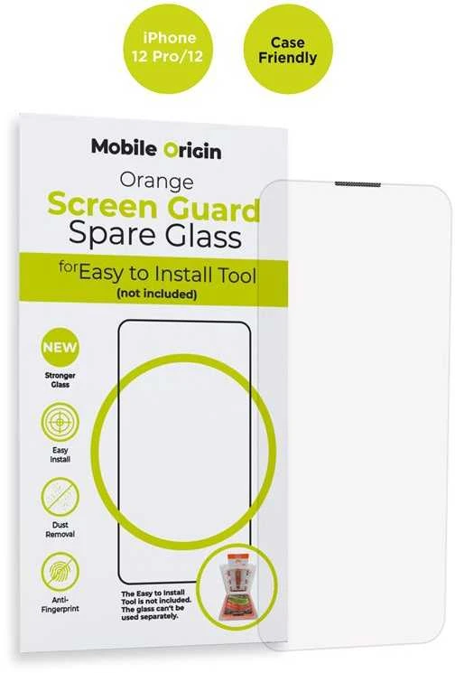 Mobile Origin Oranžinis ekrano apsauginis stiklas iPhone 12 Pro/12 Pro telefonui