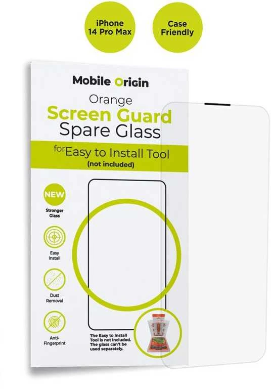 „Mobile Origin“ oranžinis ekrano apsauginis stiklas iPhone 14 Pro Max