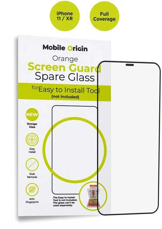 „Mobile Origin Oranžinis“ ekrano apsauginis stiklas iPhone 11/XR