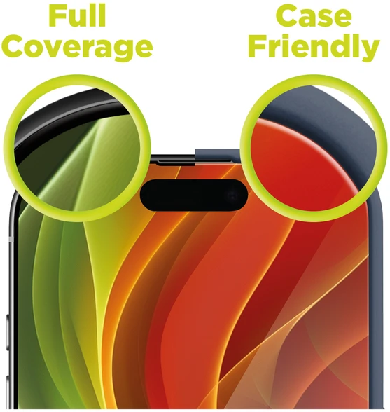 Mobile Origin Oranžinis ekrano apsauginis stiklas iPhone 15 Pro
