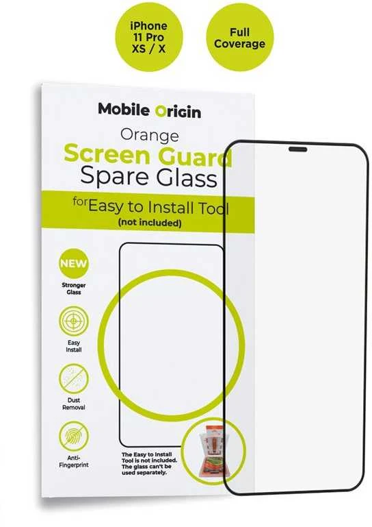Mobile Origin Oranžinis ekrano apsauginis stiklas iPhone 11 Pro/XS/X