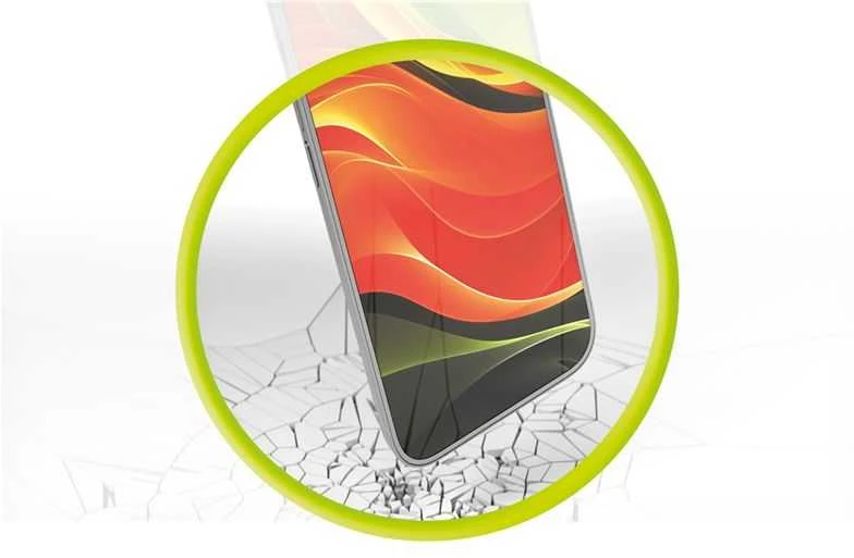 „Mobile Origin“ oranžinis ekrano apsauginis stiklas iPhone 14 Pro Max