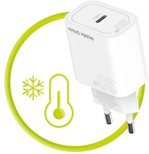„Mobile Origin PD20W“ sieninis įkroviklis MO11, 1 USB-C