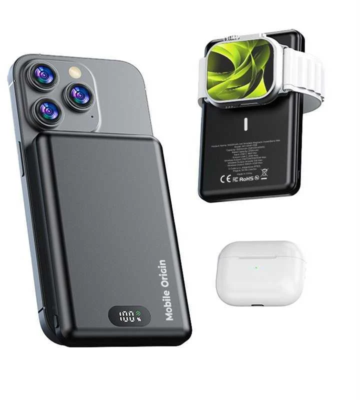 Mobile Origin Belaidė magnetinė įkrovioji baterija 10000mAh 3in1 PB8