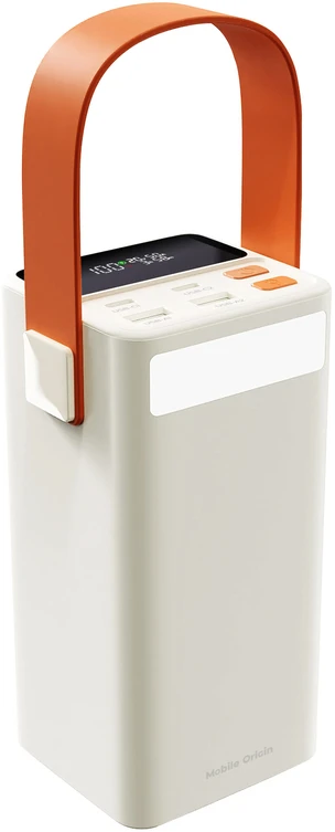 Mobile Origin PowerBank 65W PD 50000mAh su LCD ekranu ir žibintuvėliu PB18 – 2x USB-C + 2x USB-A