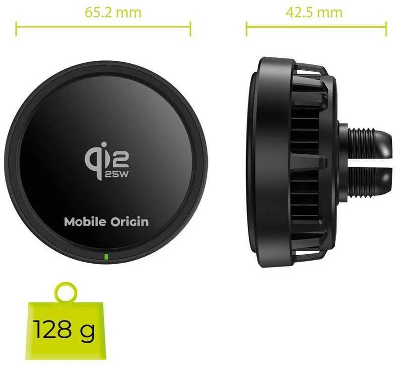 Mobile Origin Qi2 25W belaidis automobilinis įkroviklis CA24