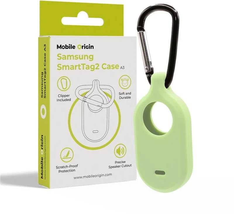 Dėklas Mobile Origin Samsung SmartTag2 Case, fosfor žalias