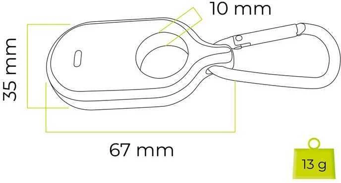 Dėklas Mobile Origin Samsung SmartTag2 Case, fosfor žalias
