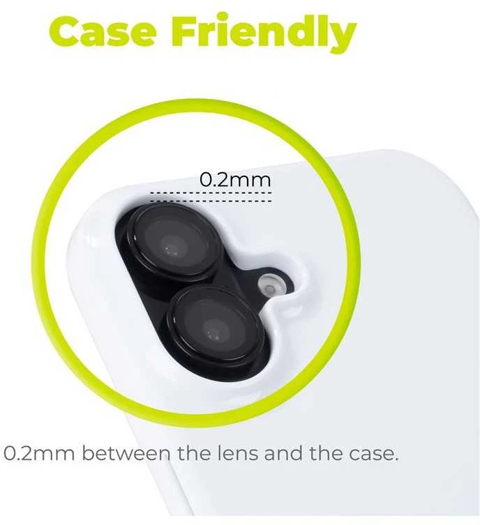 Mobile Origin Sapphire objektyvo apsaugos, juodos - iPhone 16/16 Plus