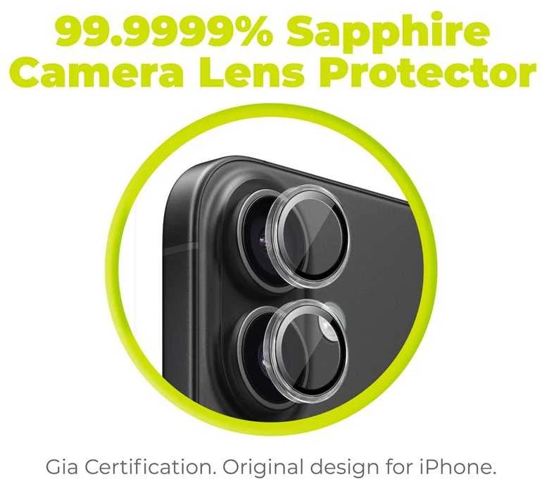 Mobile Origin Sapphire objektyvo apsaugos, juodos - iPhone 16/16 Plus