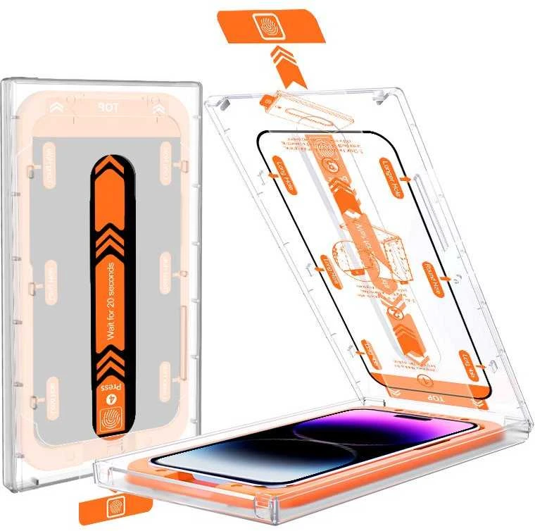 „Mobile Origin“ ekrano apsaugos iPhone 11 / XR su lengvai aplikuojamais lipdukais, 2 vnt. pakuotėje.