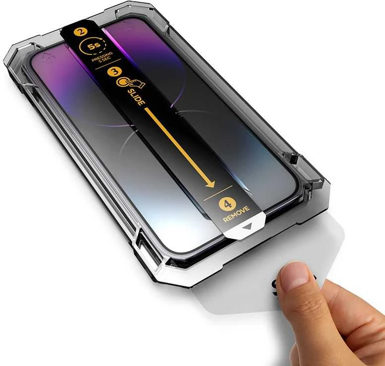 „Mobile Origin“ ekrano apsauga „iPhone 14 Pro Max“ su paprastu uždėjimu