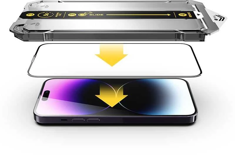 „Mobile Origin“ ekrano apsauga „iPhone 14 Pro“ su paprastu uždėjimu