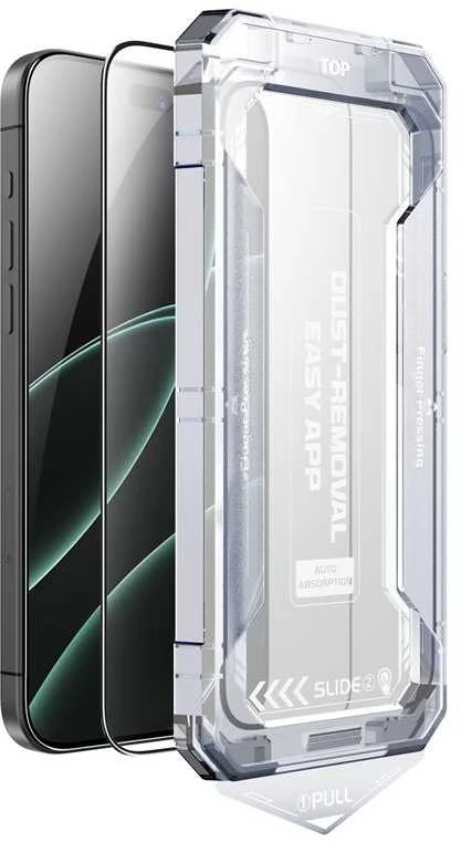 „Mobile Origin“ ekrano apsauga su paprastu uždėjimu, skirta „iPhone 17 Pro Max“.