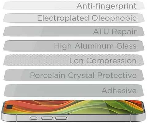 „Mobile Origin“ ekrano apsaugos su lengvai apklijuojamu dangteliu, 2 vnt. pakuotėje – „iPhone 16“