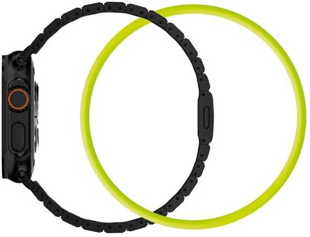 „Mobile Origin“ titano dirželis „Modena“, juodas - „Apple Watch Ultra 49mm“