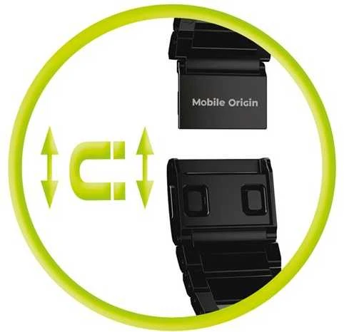 „Mobile Origin“ titano dirželis „Modena“, juodas - „Apple Watch Ultra 49mm“