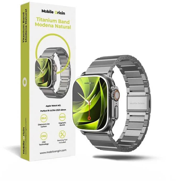 „Mobile Origin“ titano apyrankė „Modena“, natūrali – „Apple Watch Ultra 49mm“