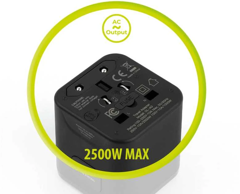 Mobile Origin Universalus kelioninis adapteris PW30 EU/UK/US/AUS juodas