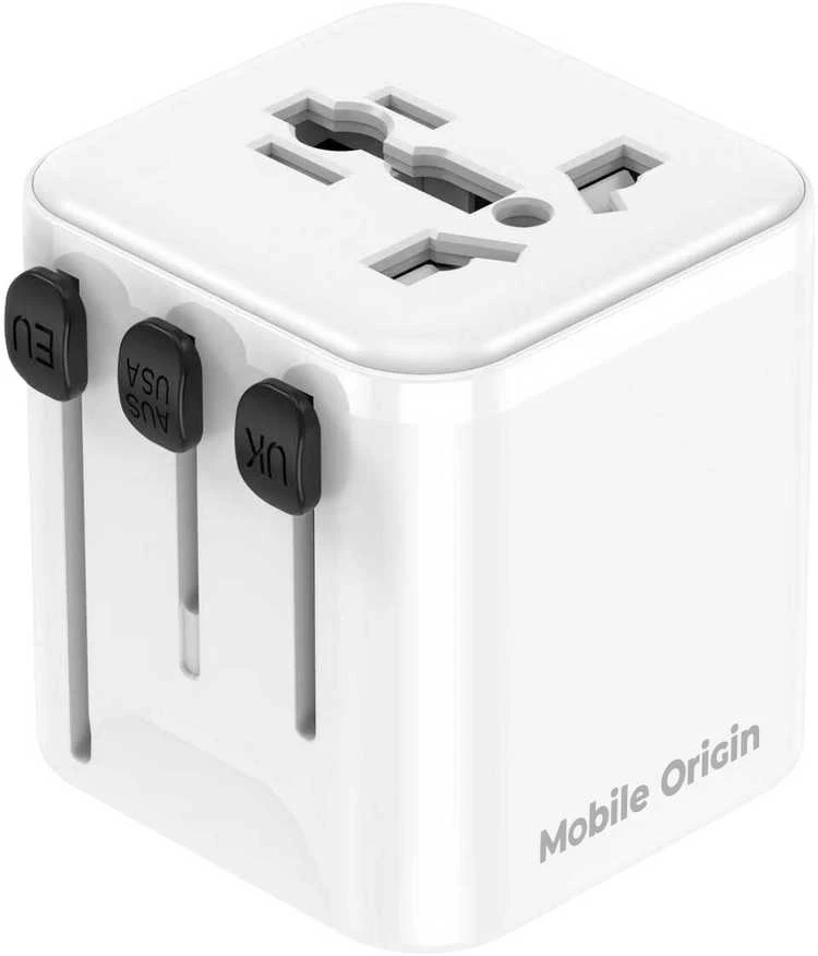 Mobile Origin Universalus kelioninis adapteris PW30 EU/UK/US/AUS, baltas