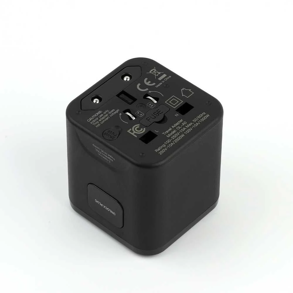 Mobile Origin Universalus kelioninis adapteris PW30 EU/UK/US/AUS juodas