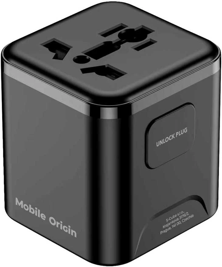Mobile Origin Universalus kelioninis adapteris PW30 EU/UK/US/AUS juodas