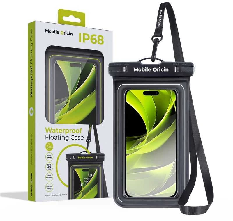 Mobile Origin Mobilus Origin Neperšlampamas plaukiojantis dėklas 6,5", juoda/balta