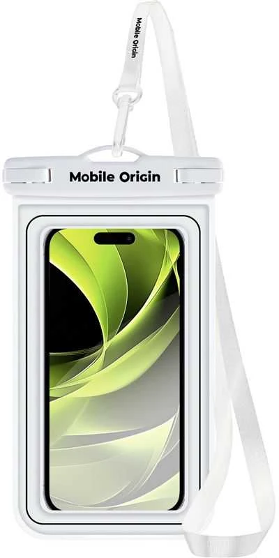 Mobile Origin Mobilus Origin Neperšlampamas plaukiojantis dėklas 6,8", balta/juoda