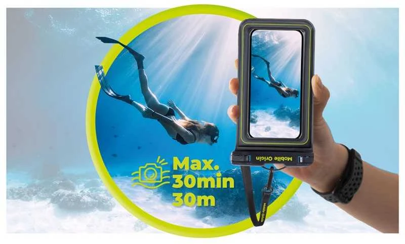 Mobile Origin Neperšlampamas plaukiojantis dėklas 6,8", juoda/balta