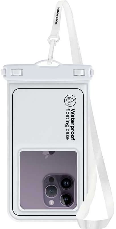 Mobile Origin Mobilus Origin Neperšlampamas plaukiojantis dėklas 6,8", balta/juoda
