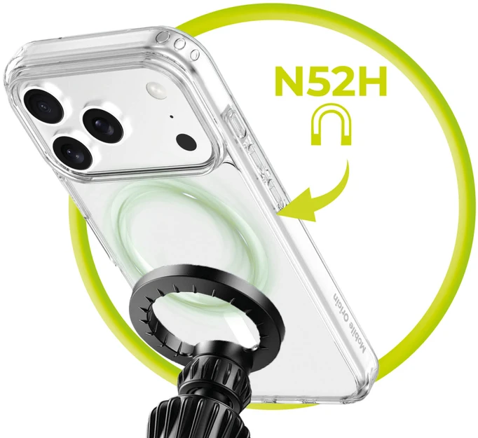 Mobile Origin Exkluzivni Mobile Origin hibridinis „MagSafe“ dėklas, skaidrus – „iPhone 17 Pro“