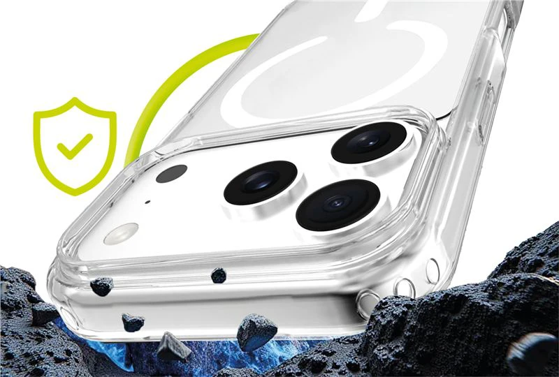 Mobile Origin Exkluzivni Mobile Origin hibridinis „MagSafe“ dėklas, skaidrus – „iPhone 17 Pro“