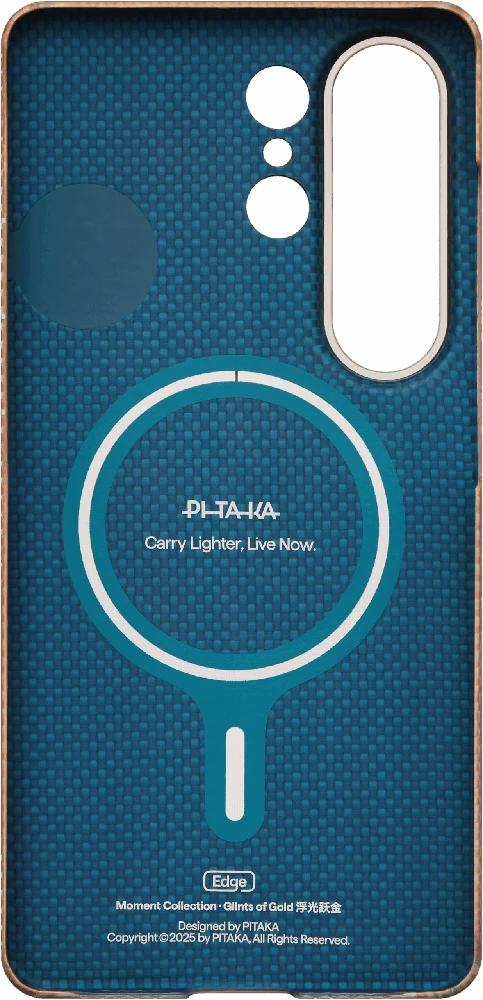 Dėklas Pitaka Edge Case, Auksinis žvilgesys (Aaron Button) - Samsung Galaxy S26 Ultra